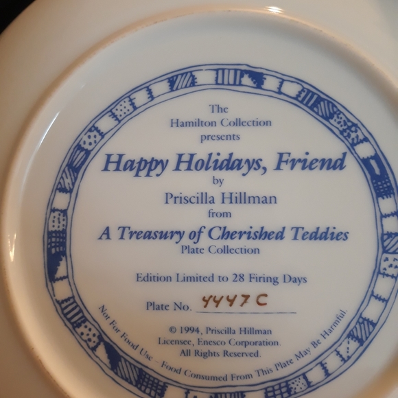 Vintage Collectors Teddy Bear Plate - Picture 3 of 7